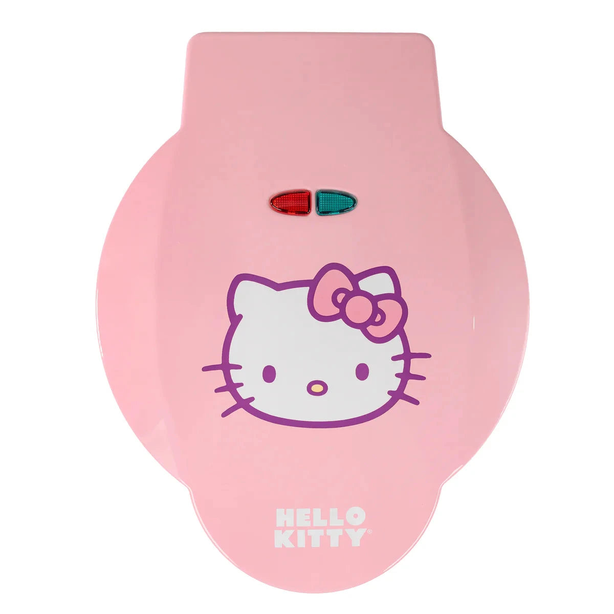 Top-down view of Hello Kitty Quesadilla Maker with non-stick plates open
