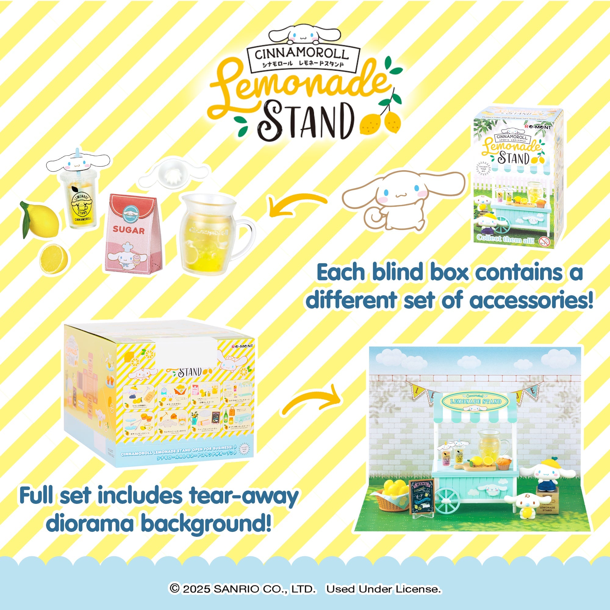 Cinnamorolls Lemonade Stand Blind Box Figure - Front View