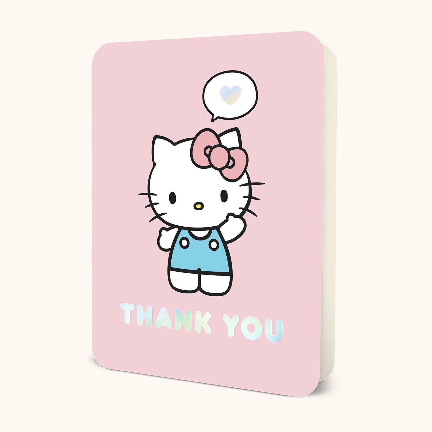 Hello Kitty greeting card with foil detail and matching envelope