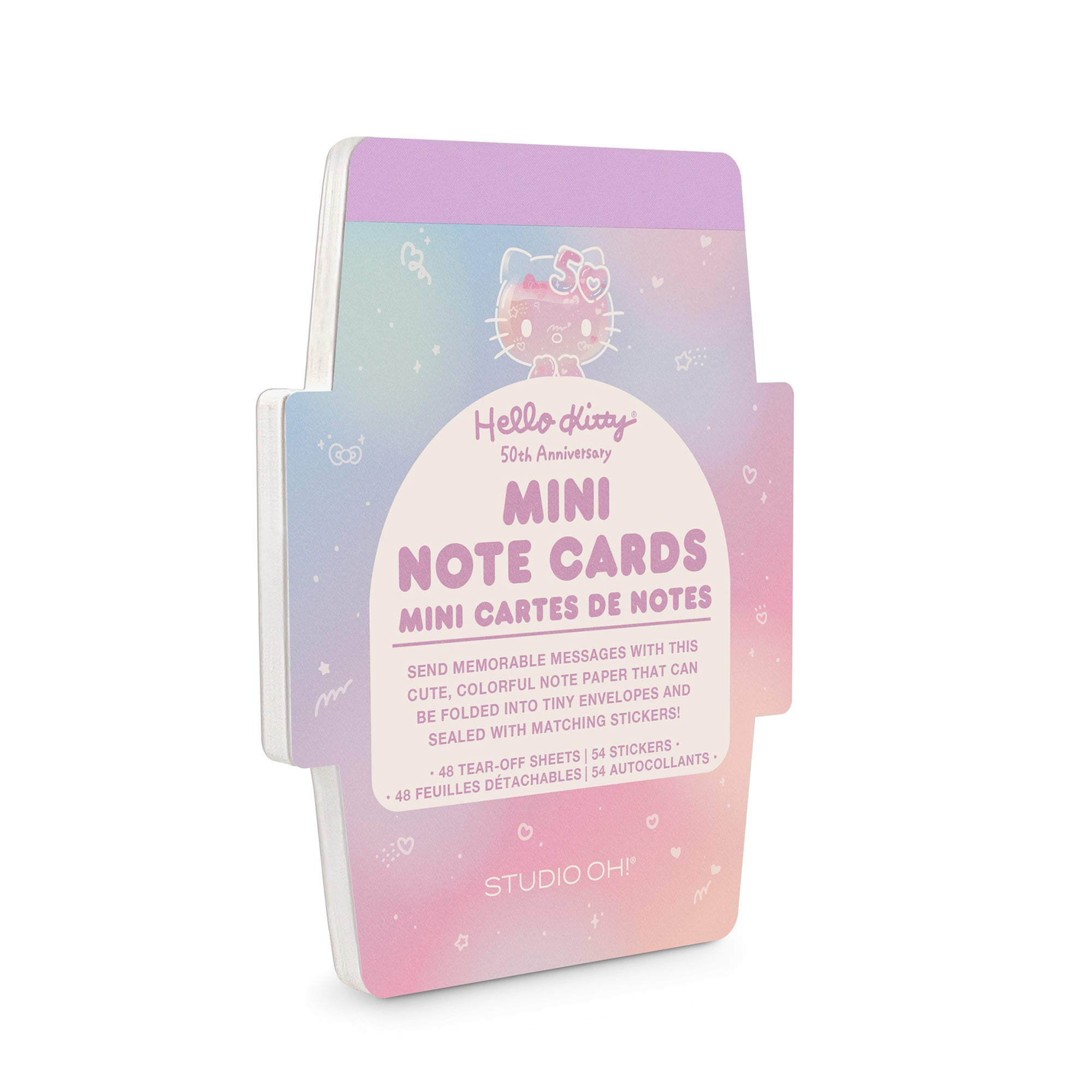 Hello Kitty stationery set with 48 tear-off note cards and 54 stickers