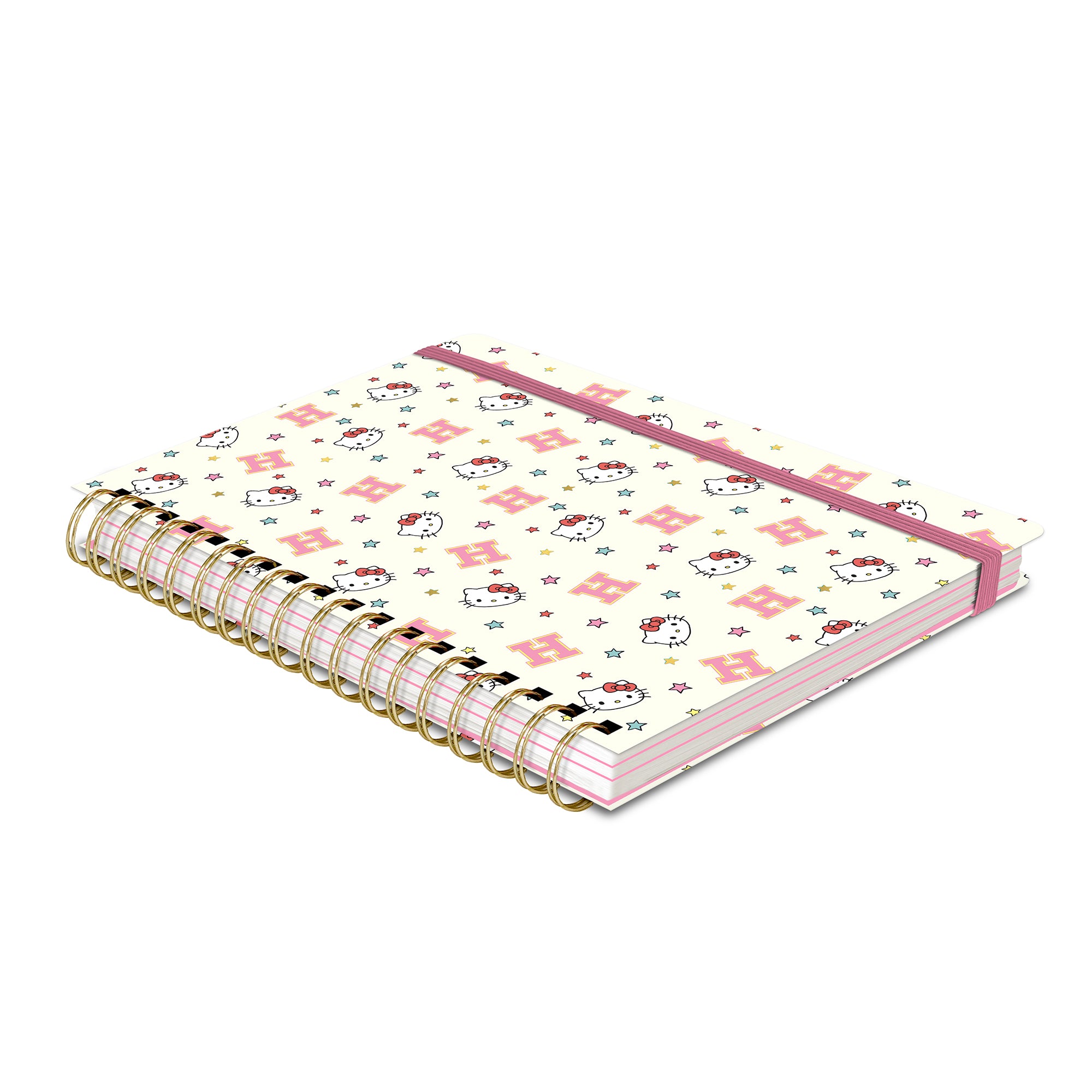 Close-up of the planners tabbed dividers and Hello Kitty artwork