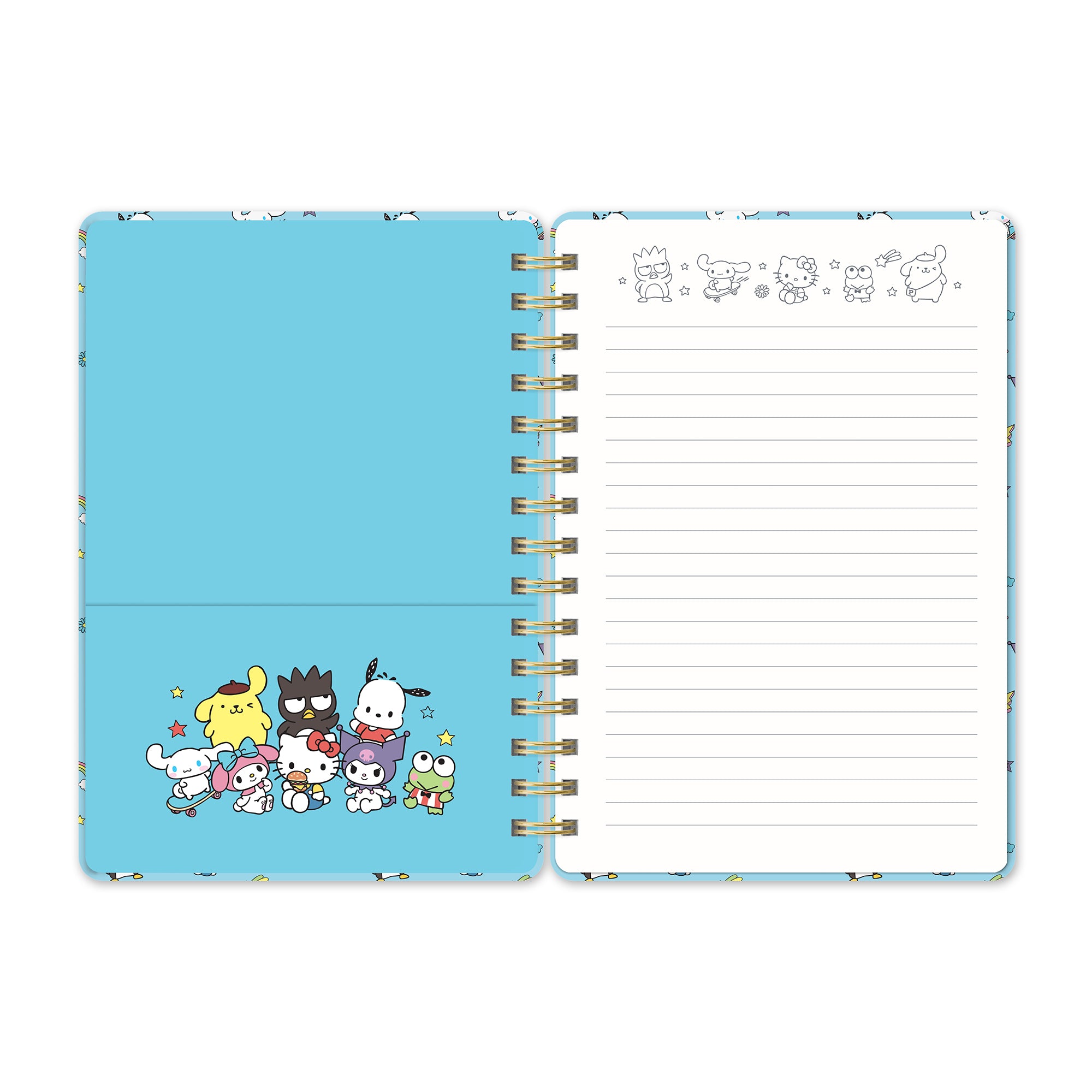 Hello Kitty notebook with colorful artwork and wire-o binding
