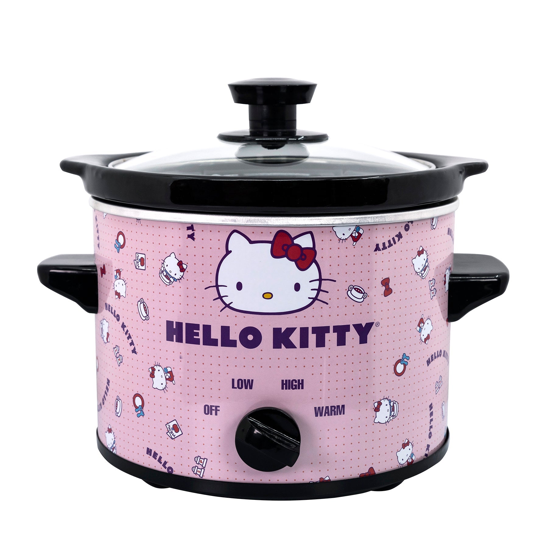 Hello Kitty slow cooker with cute design on kitchen counter