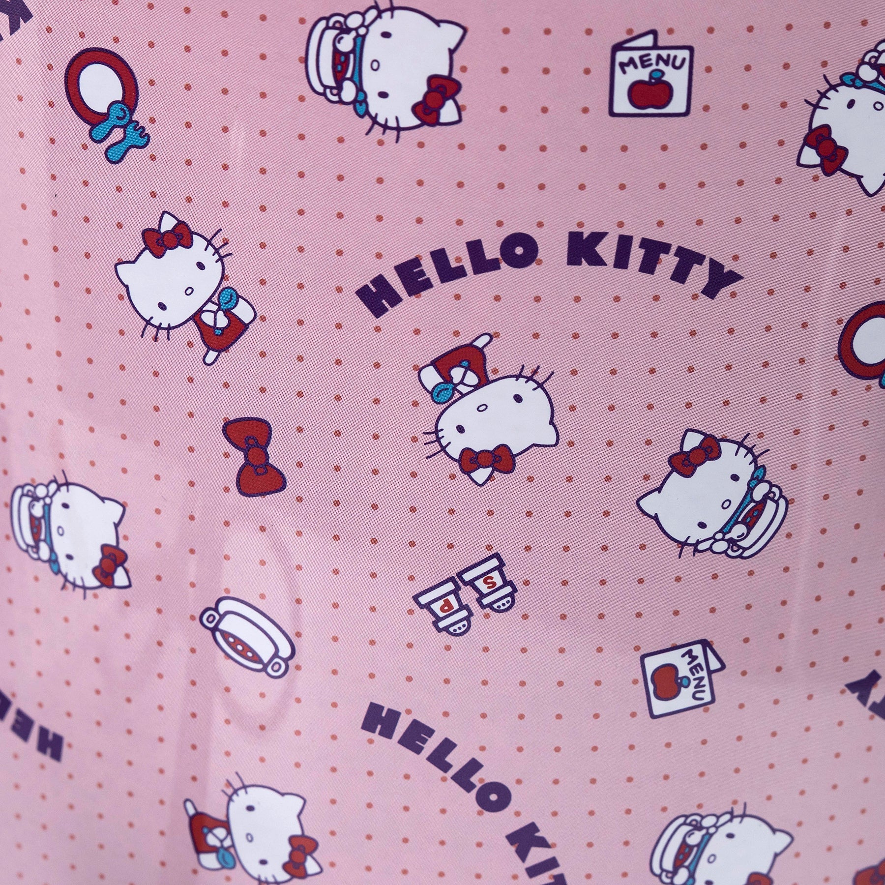 Hello Kitty 2-quart slow cooker with lid off, showing stoneware insert