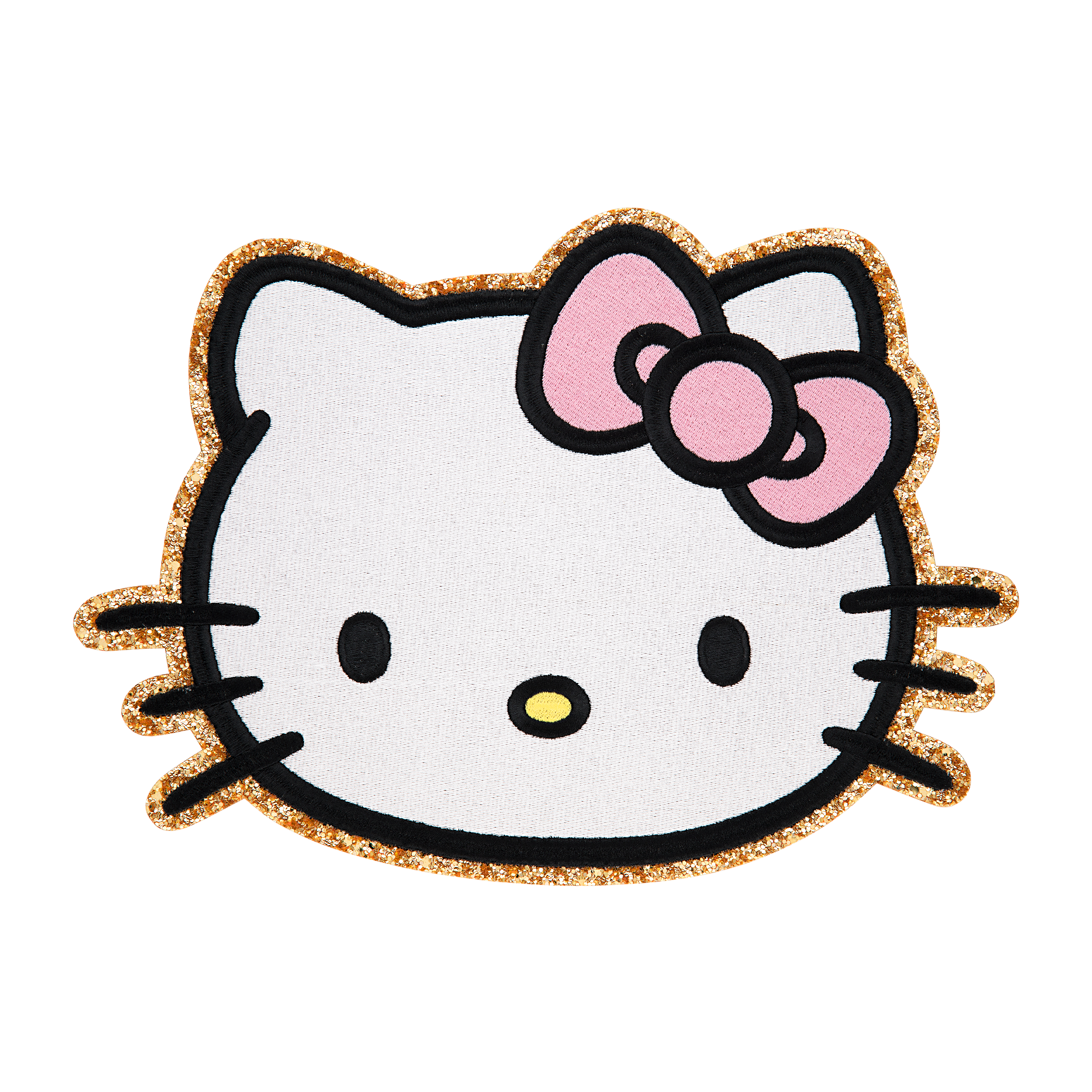 Hello Kitty pimple patch close-up, highlighting its adhesive side