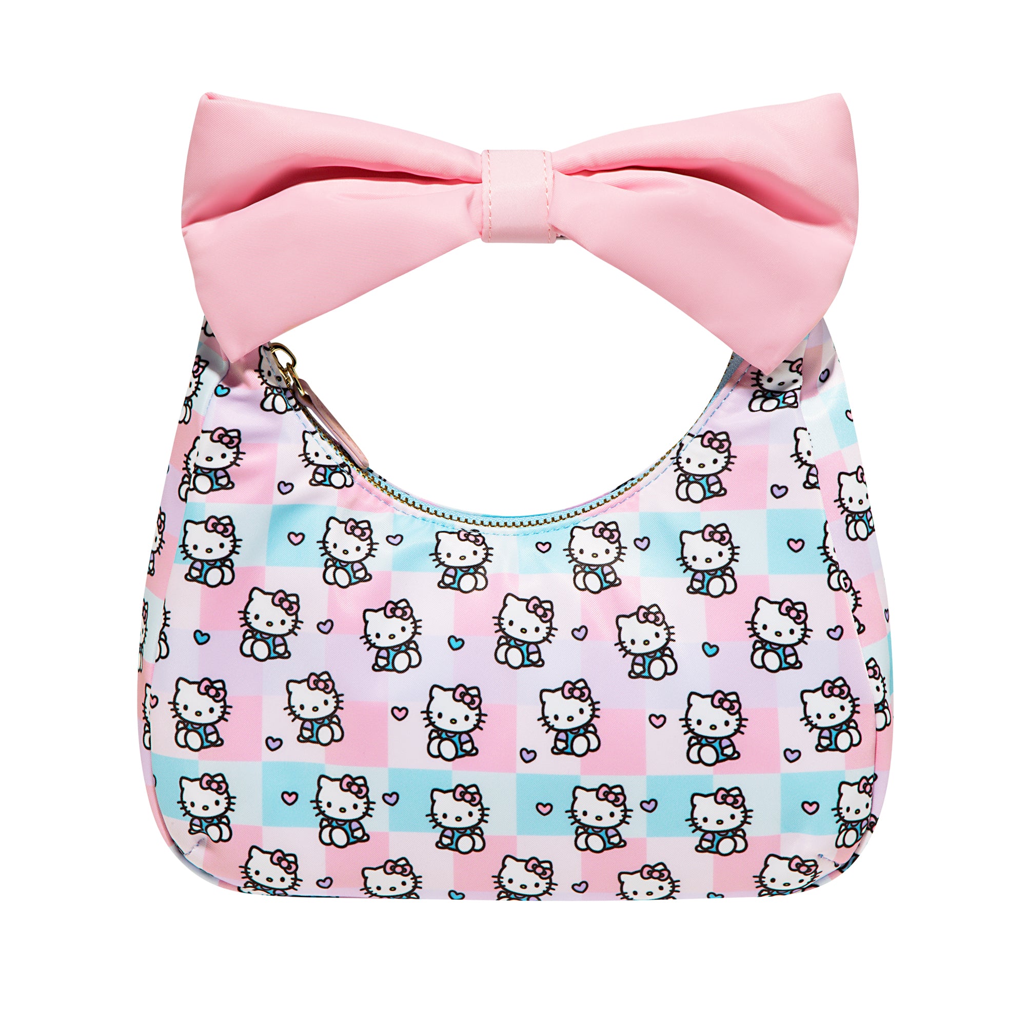Hello Kitty luxury handbag with bow design and gold hardware