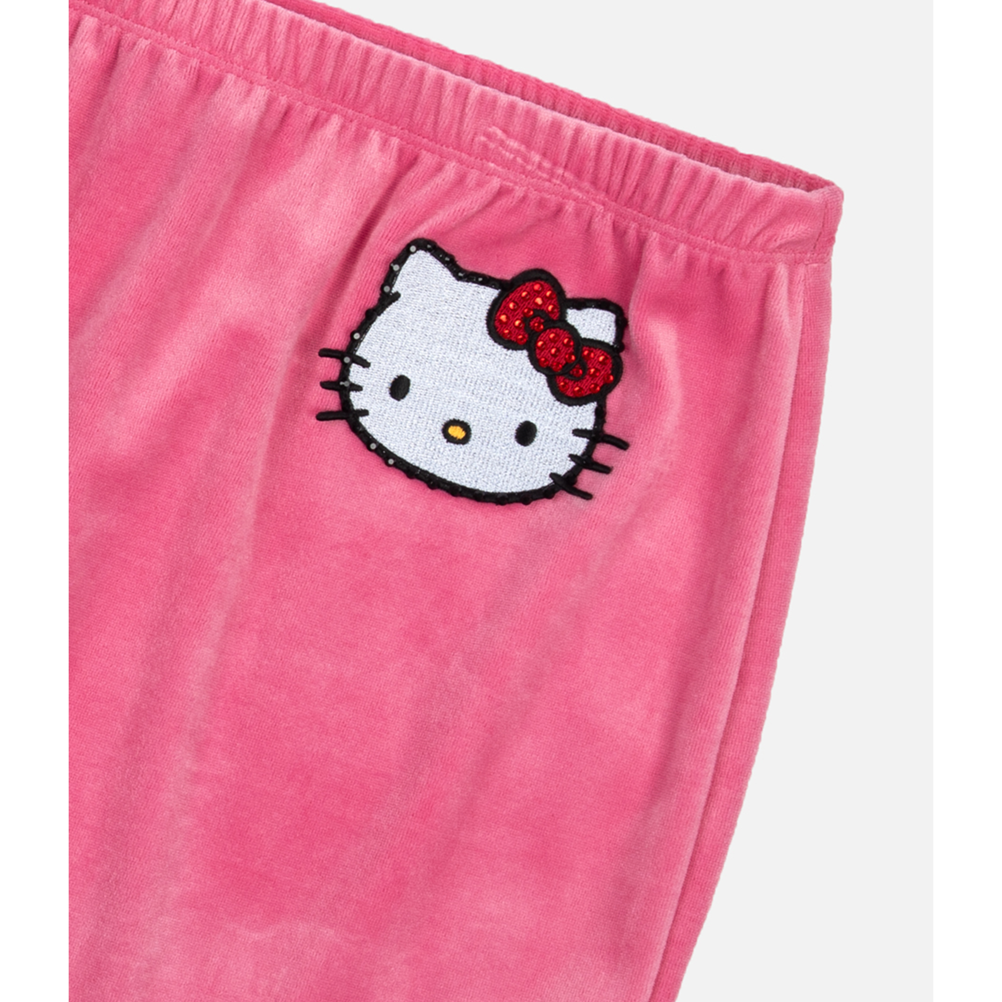 Flat lay of the velour mini skirt showcasing its retro-inspired design