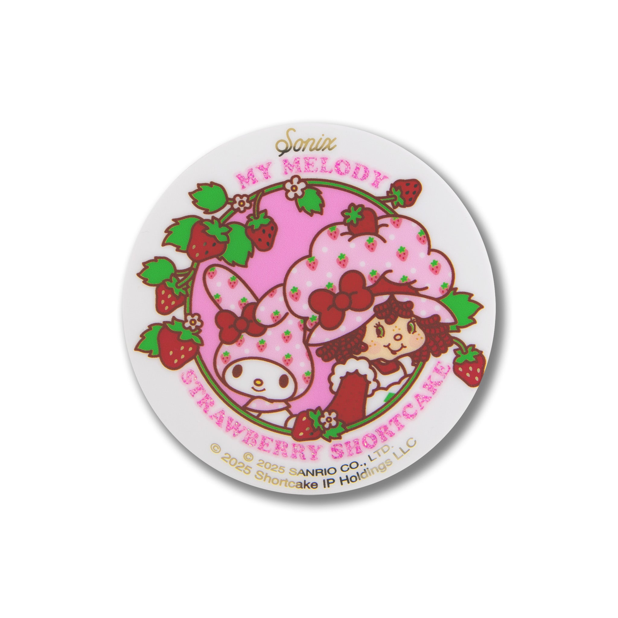 Close-up of My Melody MagSafe charger showcasing design.