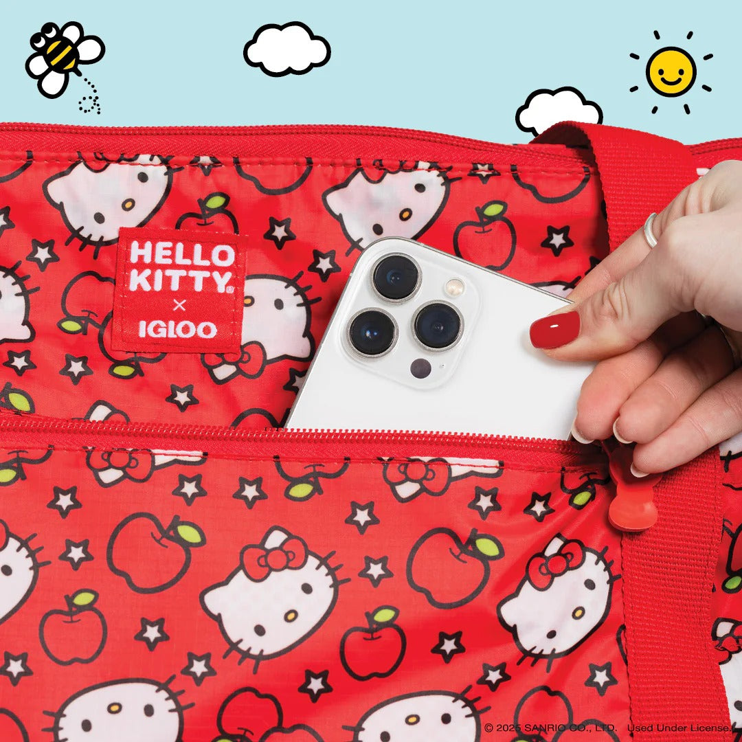 Insulated interior of Hello Kitty x Igloo cooler bag