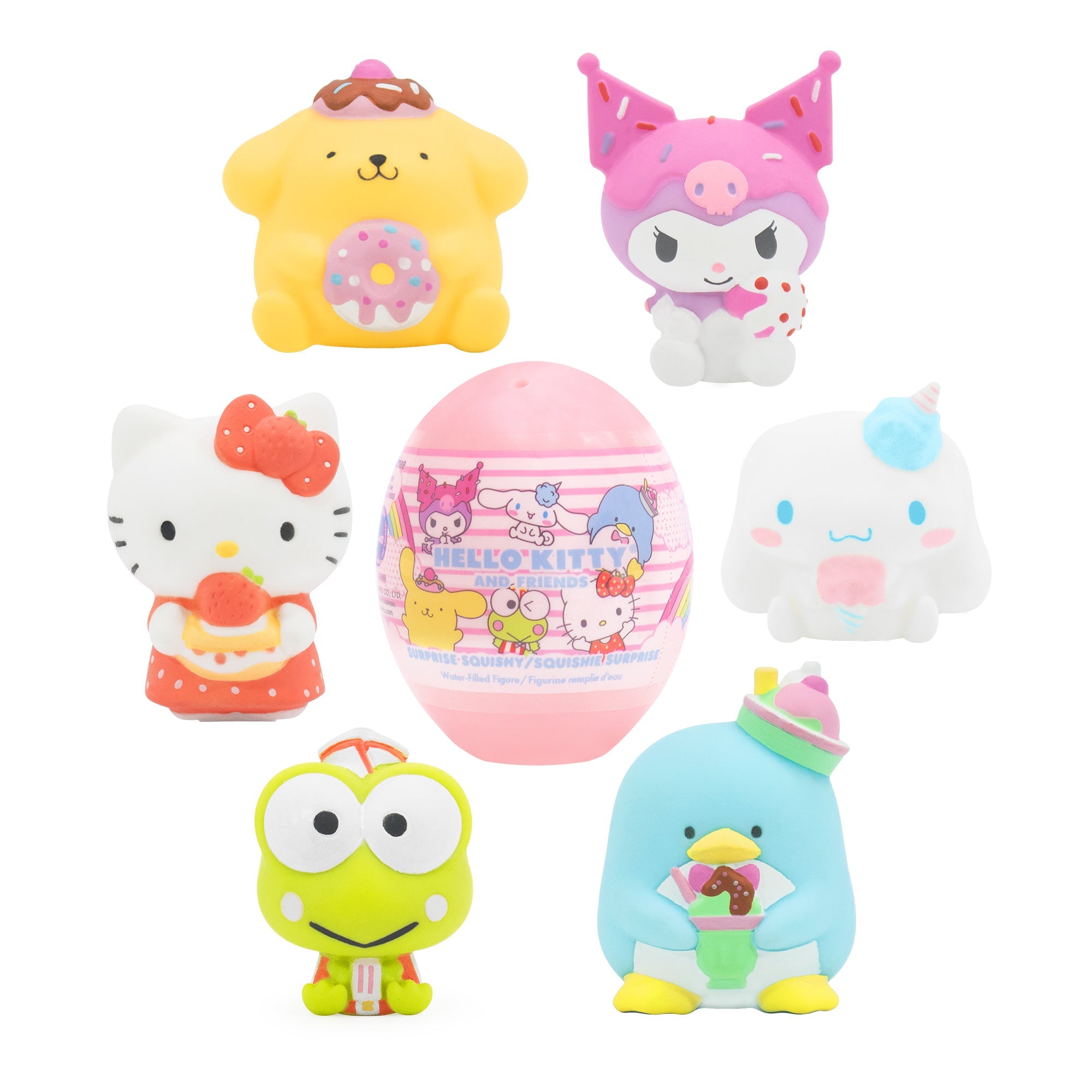 Hello Kitty squishy toy with strawberry shortcake design, soft texture