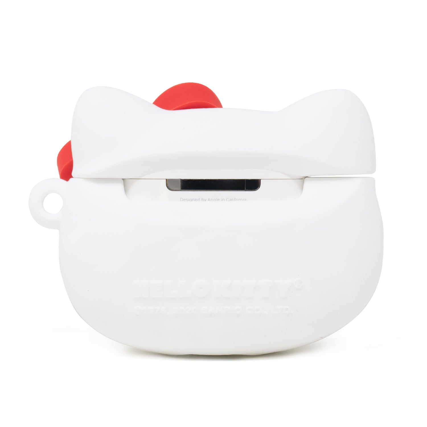 AirPods in the Hello Kitty case being charged wirelessly