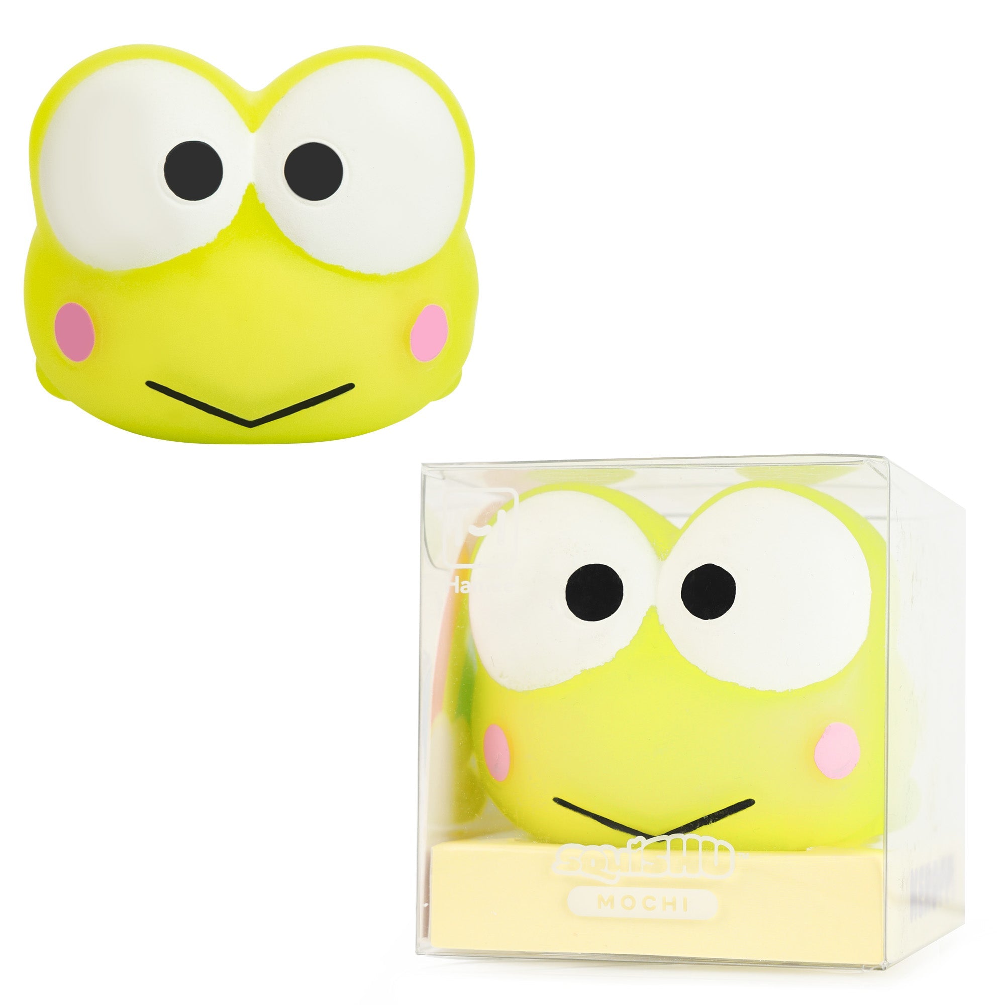 Hello Kitty squishy toy with cute character face and soft texture.