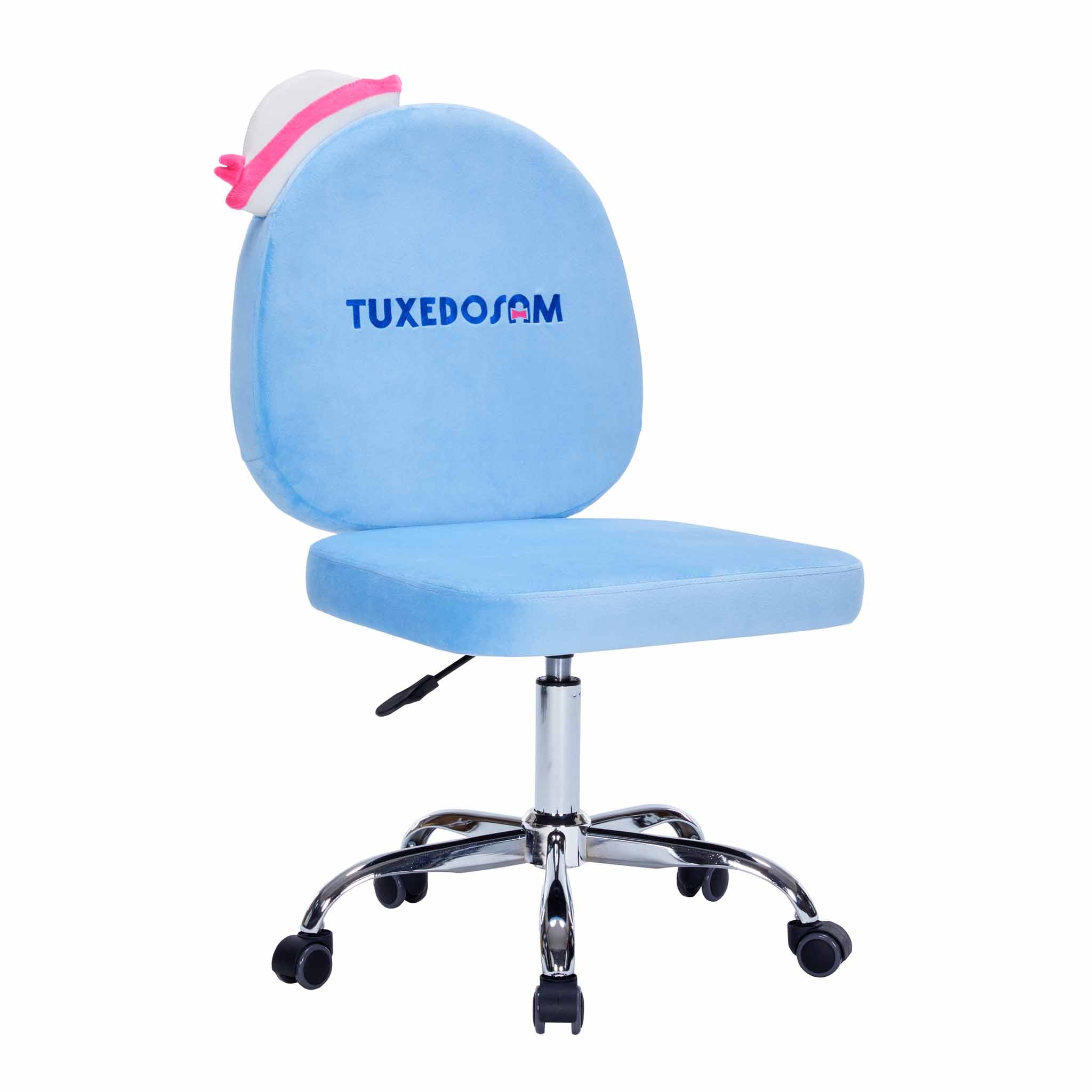 Tuxedosam Swivel Chair with 360 degree spin, ideal for vanity area