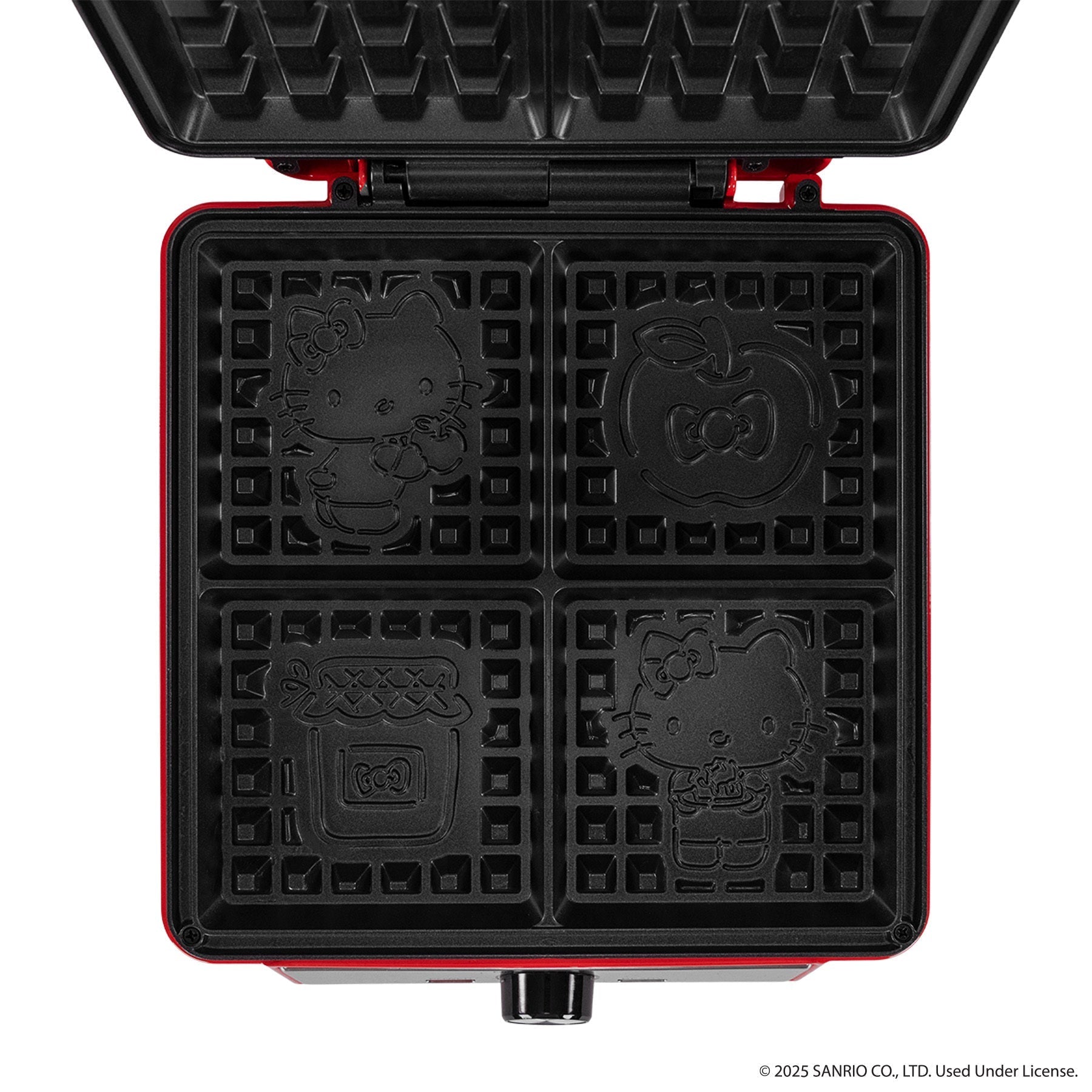 Close-up of the adjustable dial on the Hello Kitty waffle iron