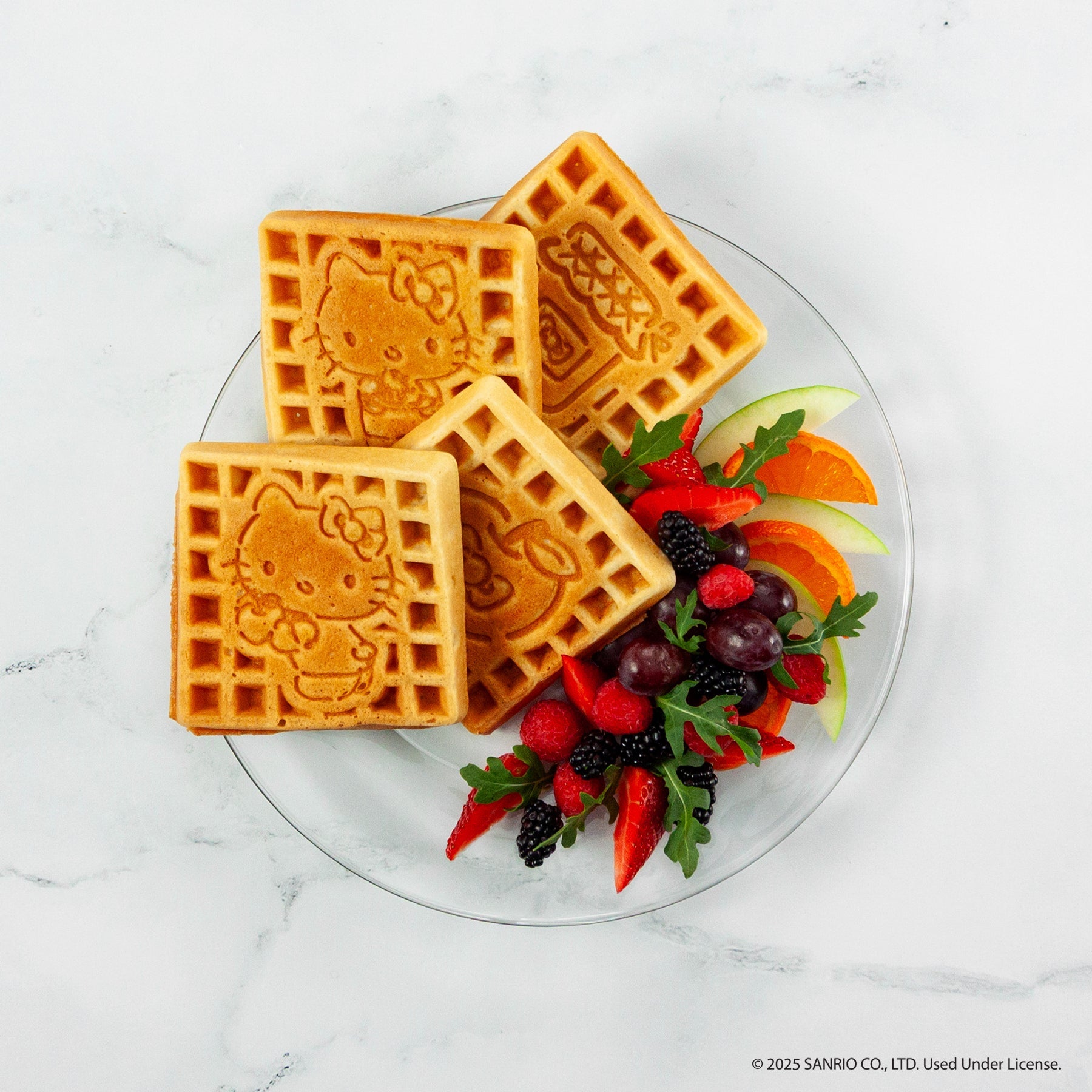 Close-up of the adjustable dial on the Hello Kitty waffle iron