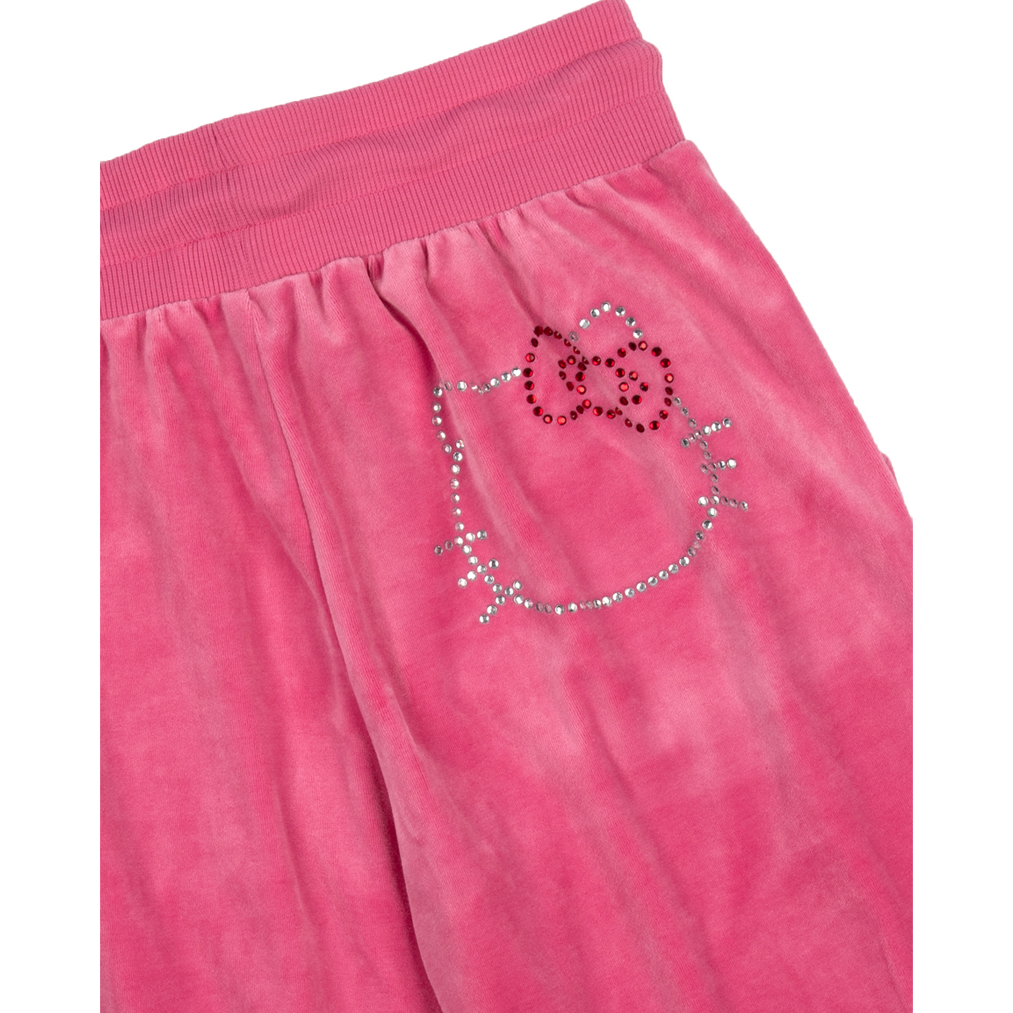 Back view showcasing rhinestone Hello Kitty face design
