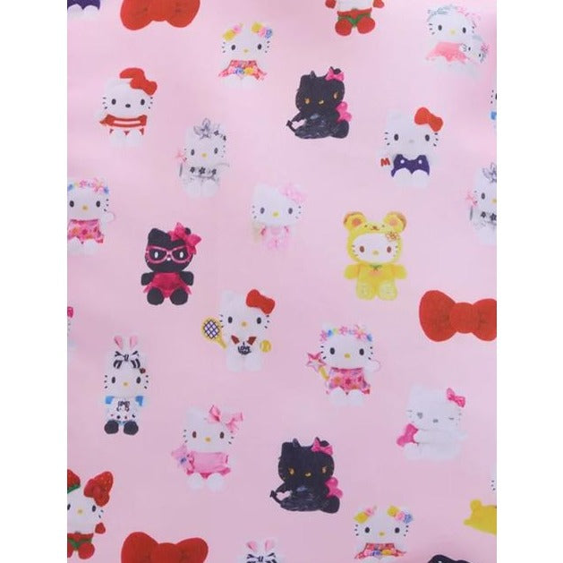 Hello Kitty reusable tote bag in different colorful designs, showcasing the Dress Series.