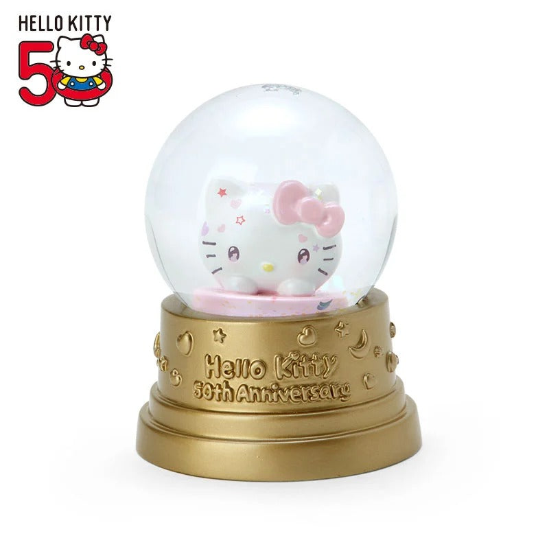Hello Kitty mini snow globe front view, showcasing the character inside