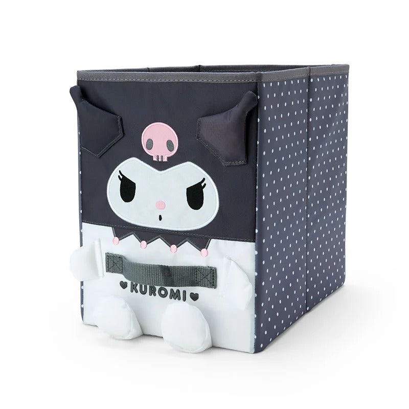 Front view of Kuromi foldable storage box on shelf