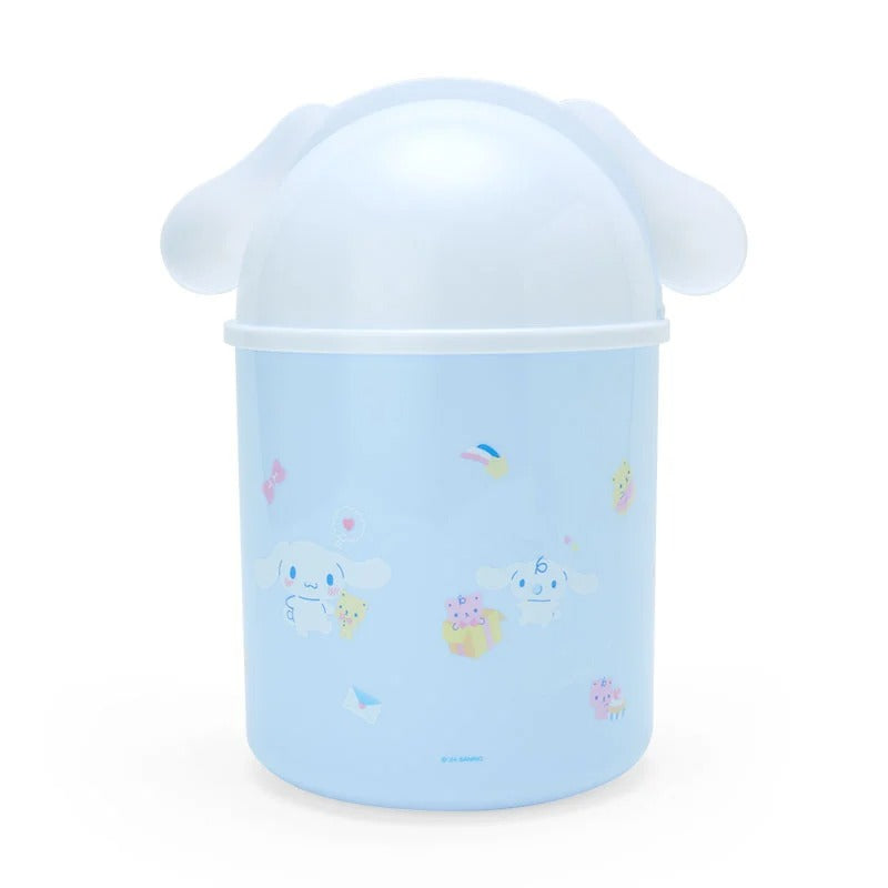 Close-up of the Cinamoroll trash bins all-over print base