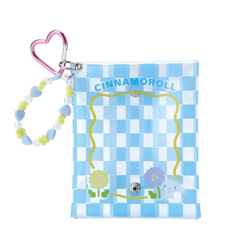 Cinnamoroll pouch showcasing pastel checkered design and charm