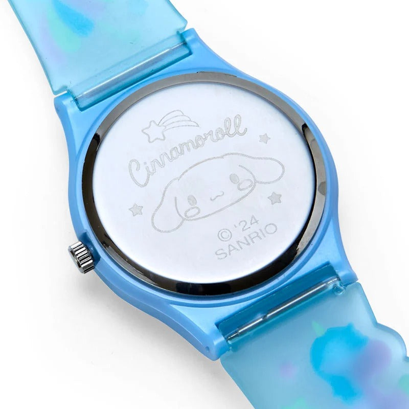 Child wearing the cute jelly watch sanrio with vibrant character design