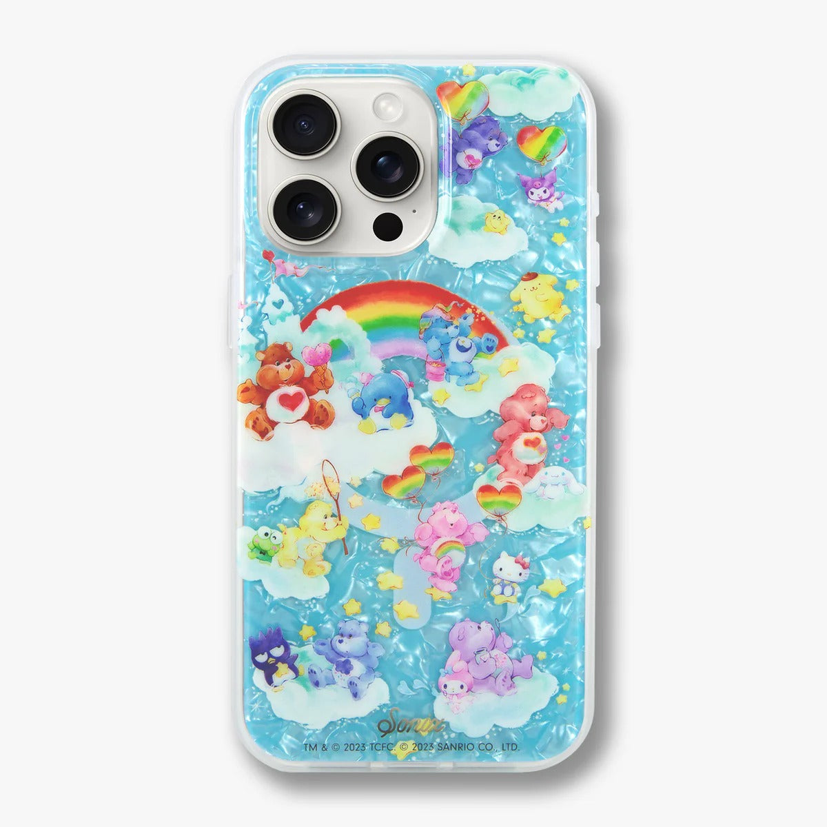 Hello Kitty case for iPhone displayed with matching AirPods pro case