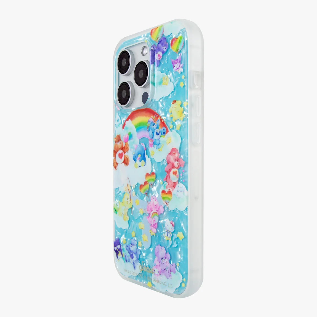 Side view showcasing raised edges for drop protection on Care Bears case