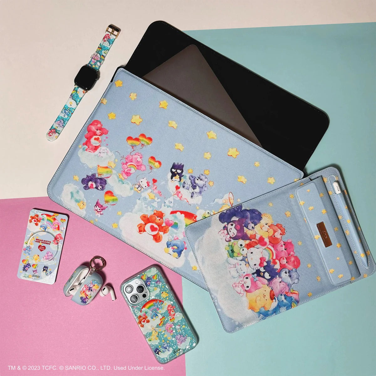 Side view showcasing raised edges for drop protection on Care Bears case