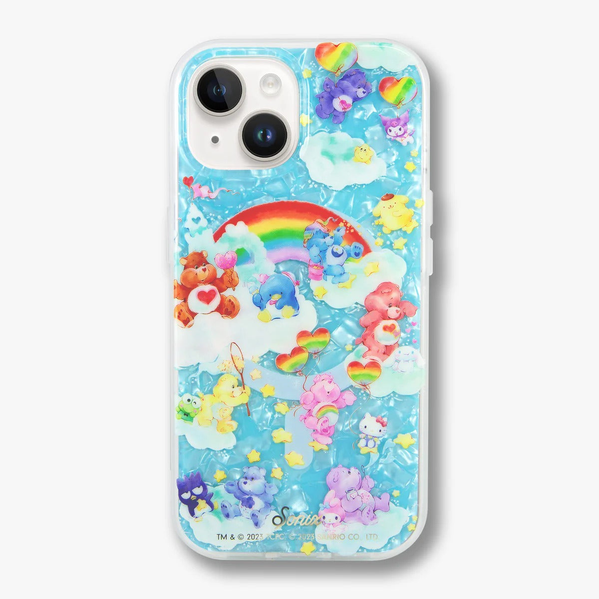 Close-up of Hello Kitty iPhone 16 case showing MagSafe ring alignment