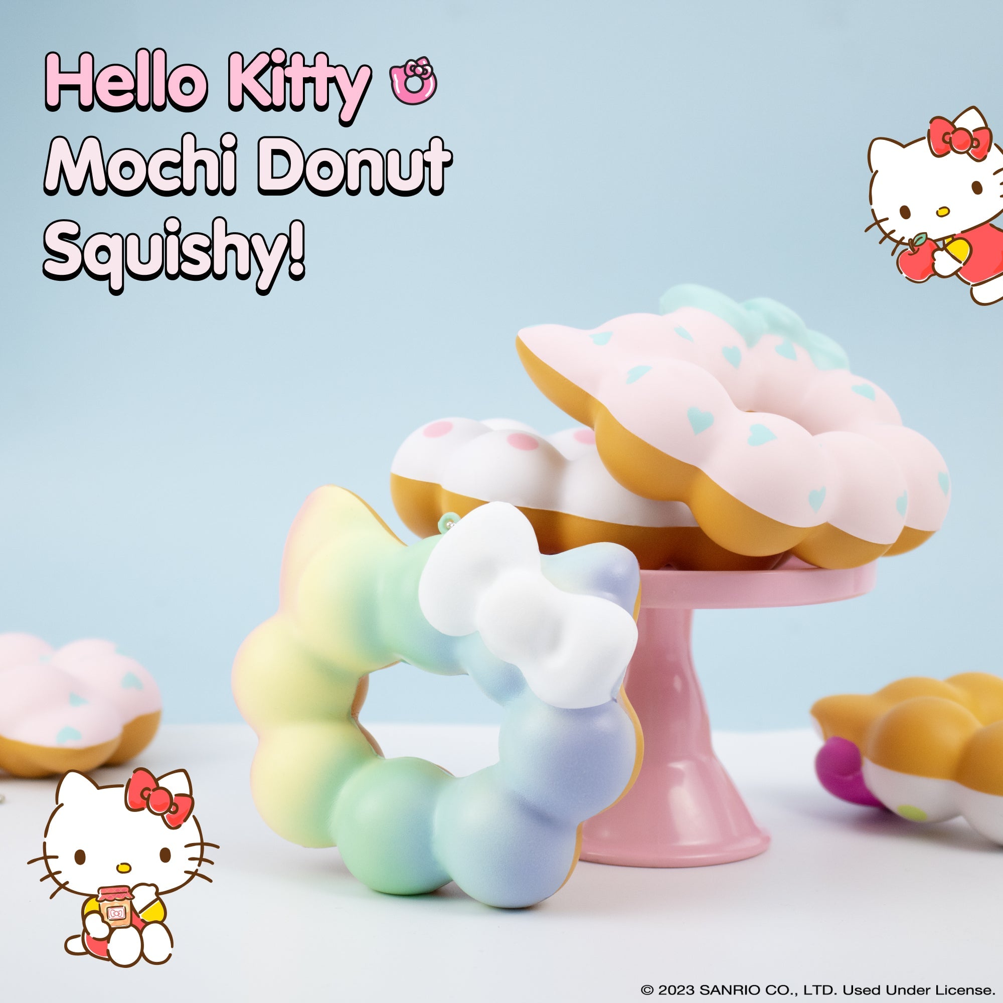 Hello Kitty squishy keychain in a surprise capsule, emphasizing the surprise element.