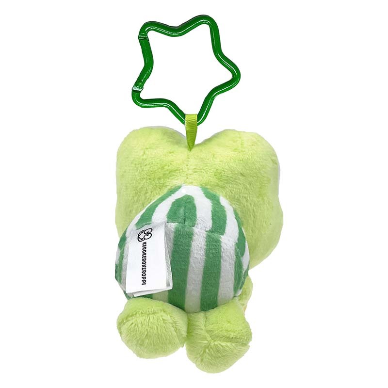 Close-up of the measuring tapes plush charm handle and Sanrio character design.