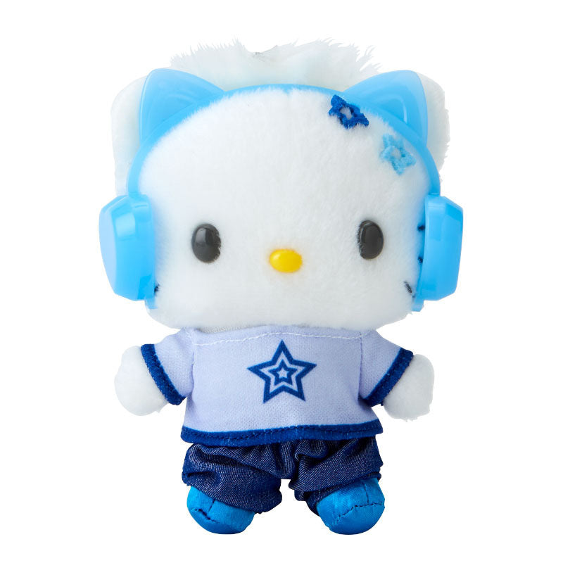 Close-up of the Heisei Pop Series keychain plush toy displaying embroidered details.