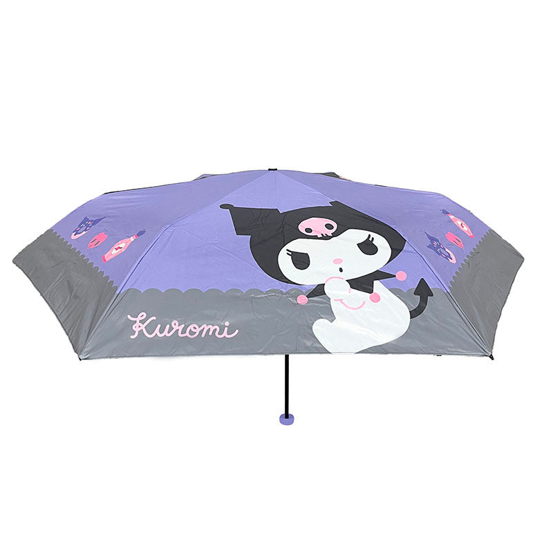 Kuromi Repel Windproof Travel Umbrella - Sweet Treats Edition, fully opened