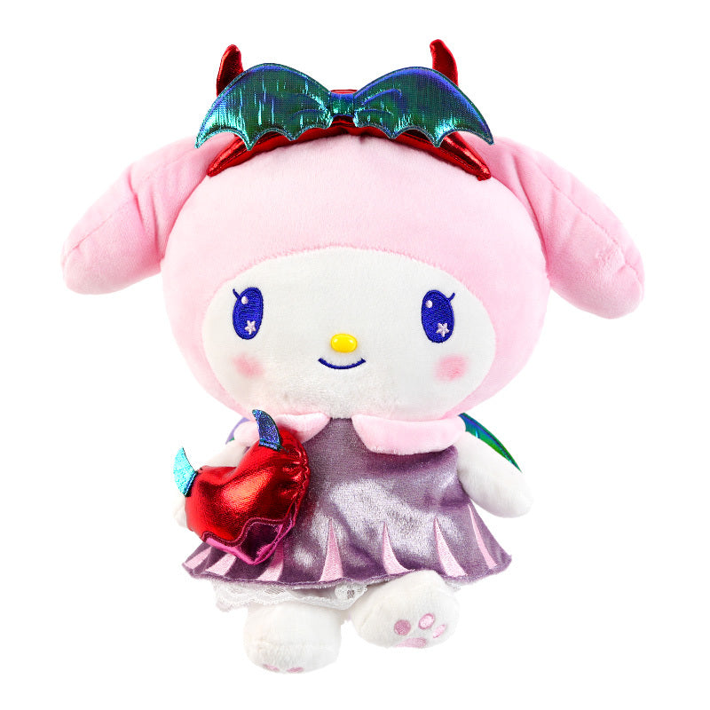 My Melody Dark Plush with contrasting wings and embroidered details