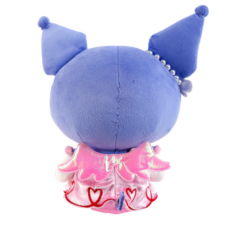 Close-up of hand-painted cheeks and metallic accents on 8 inch plush