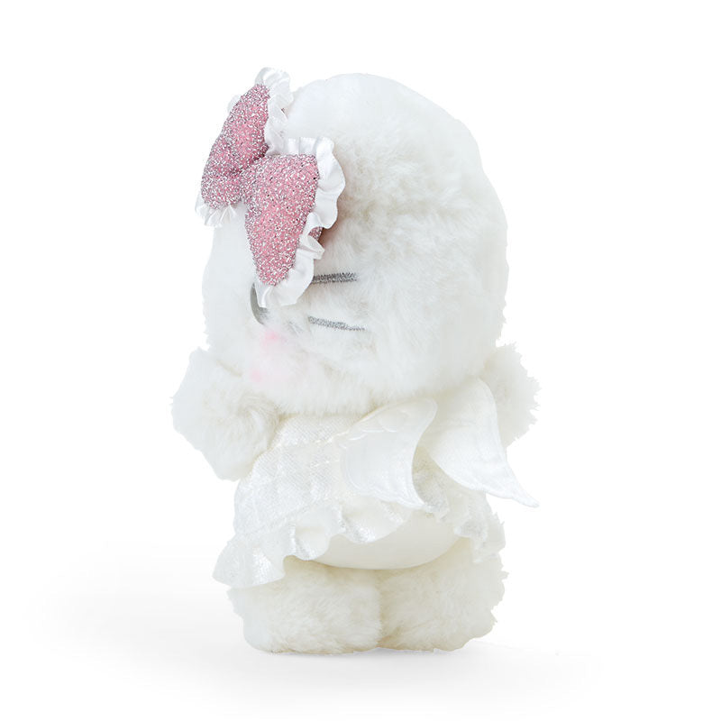 Sanrio Hello Kitty keychain in a side pose with hand-painted cheeks