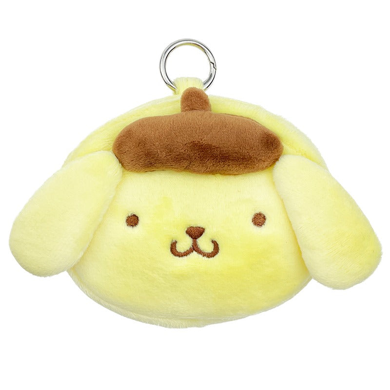 Close-up of the Pompompurin lanyards embroidered and appliqué details