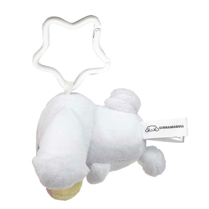 Cinnamoroll plush measuring tape attached to a keychain or bag