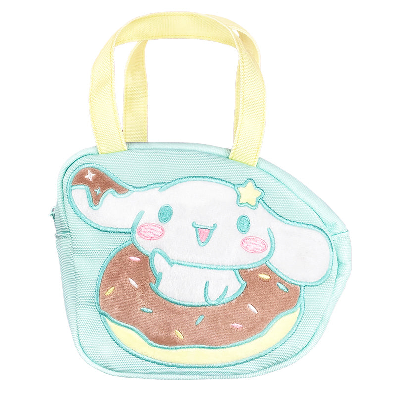 Front view of Cinnamoroll Sprinkles Mini Handbag showcasing sprinkles design.