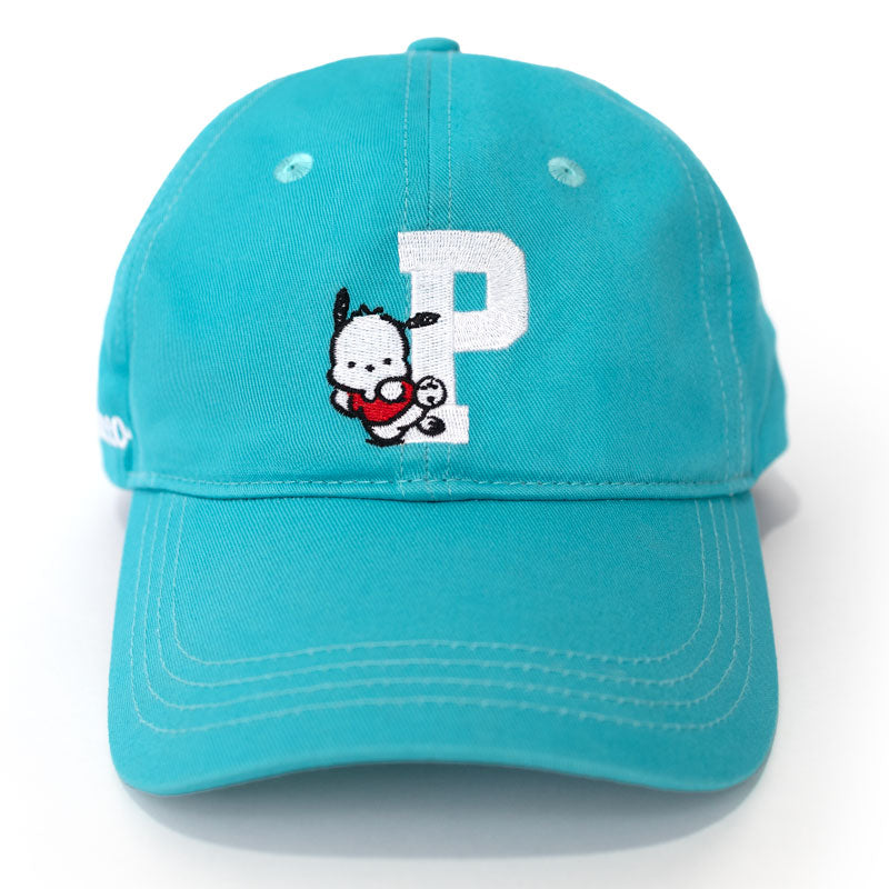 Front view of Pochacco baseball cap with cute embroidery