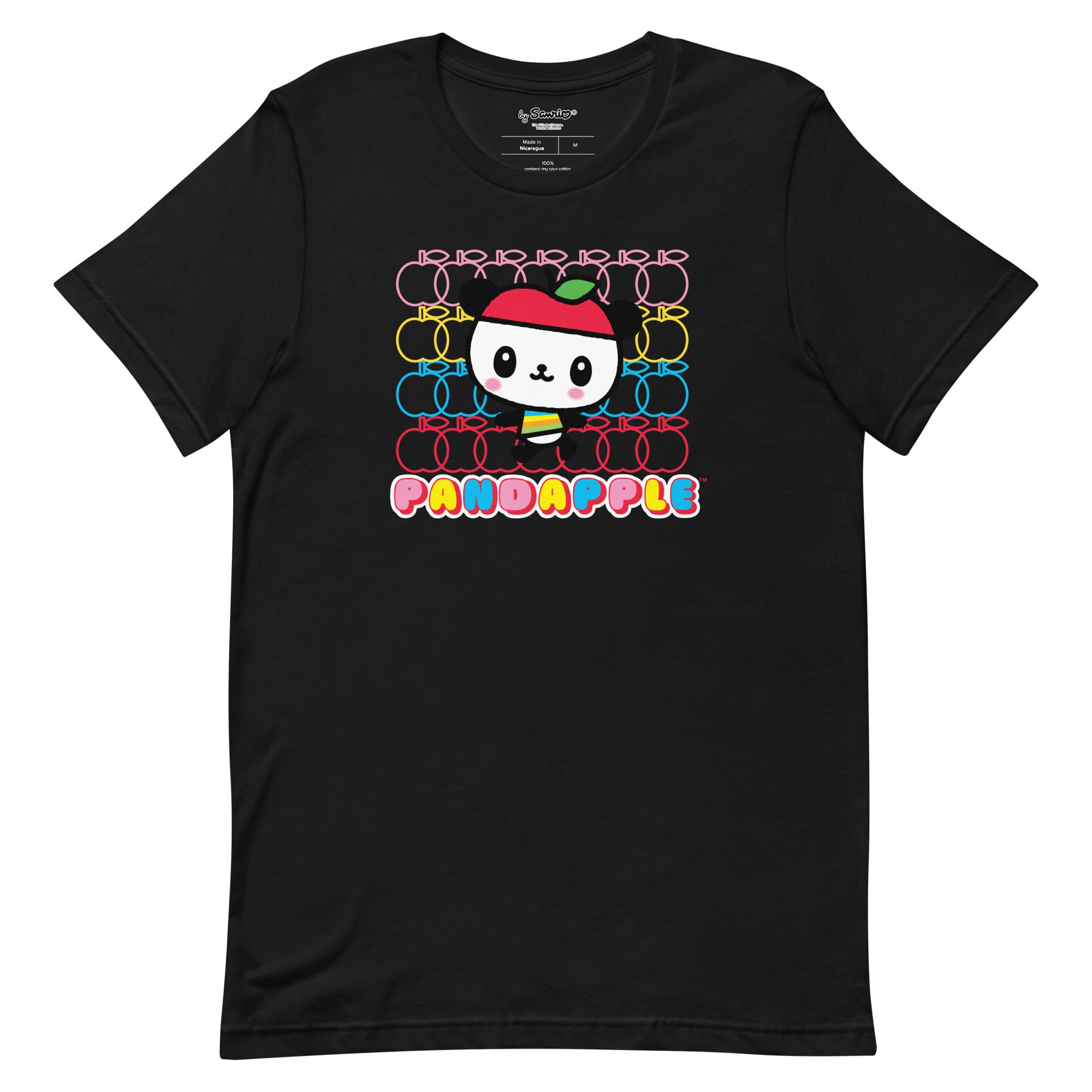 Back view of the Pandapple panda bear t shirt, highlighting the comfort and style