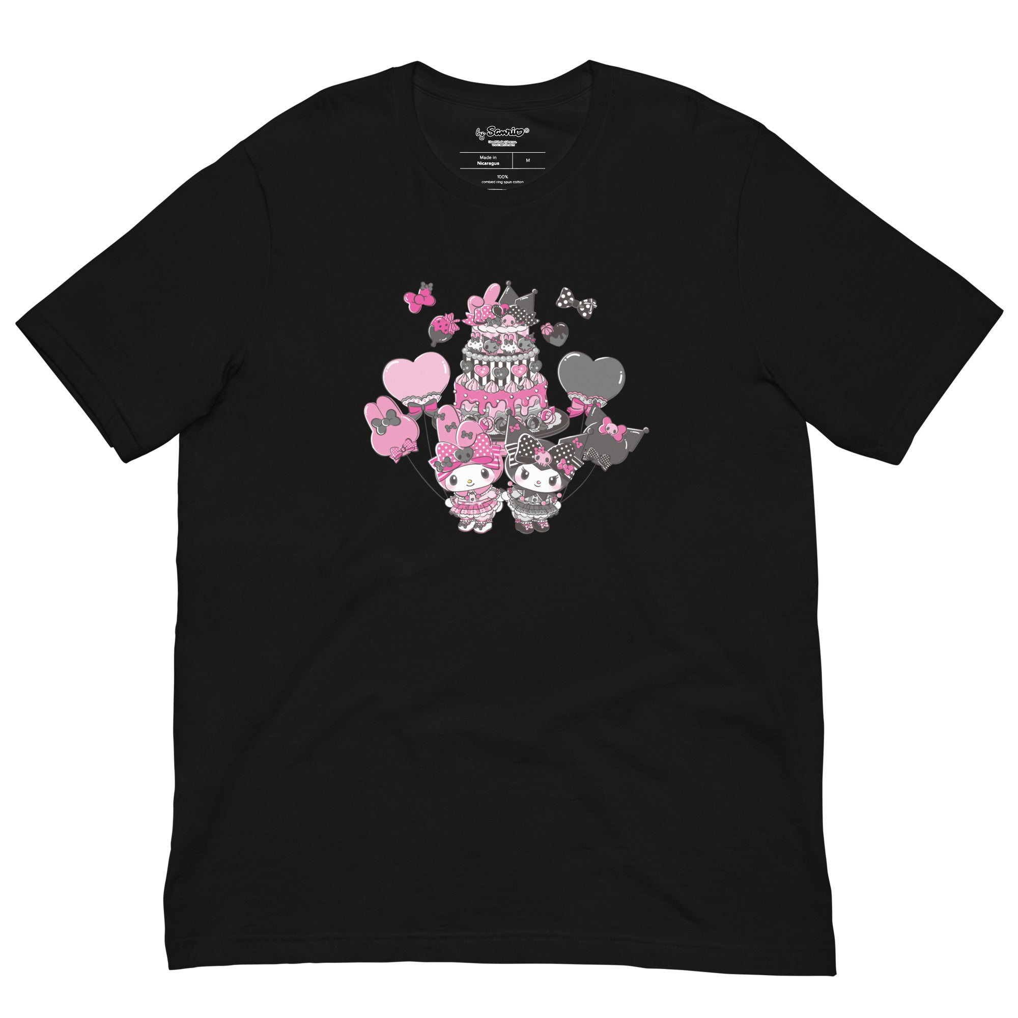 My Melody and Kuromi anniversary t-shirt in vibrant Sanrio style, perfect for fans of Sanrio clothes
