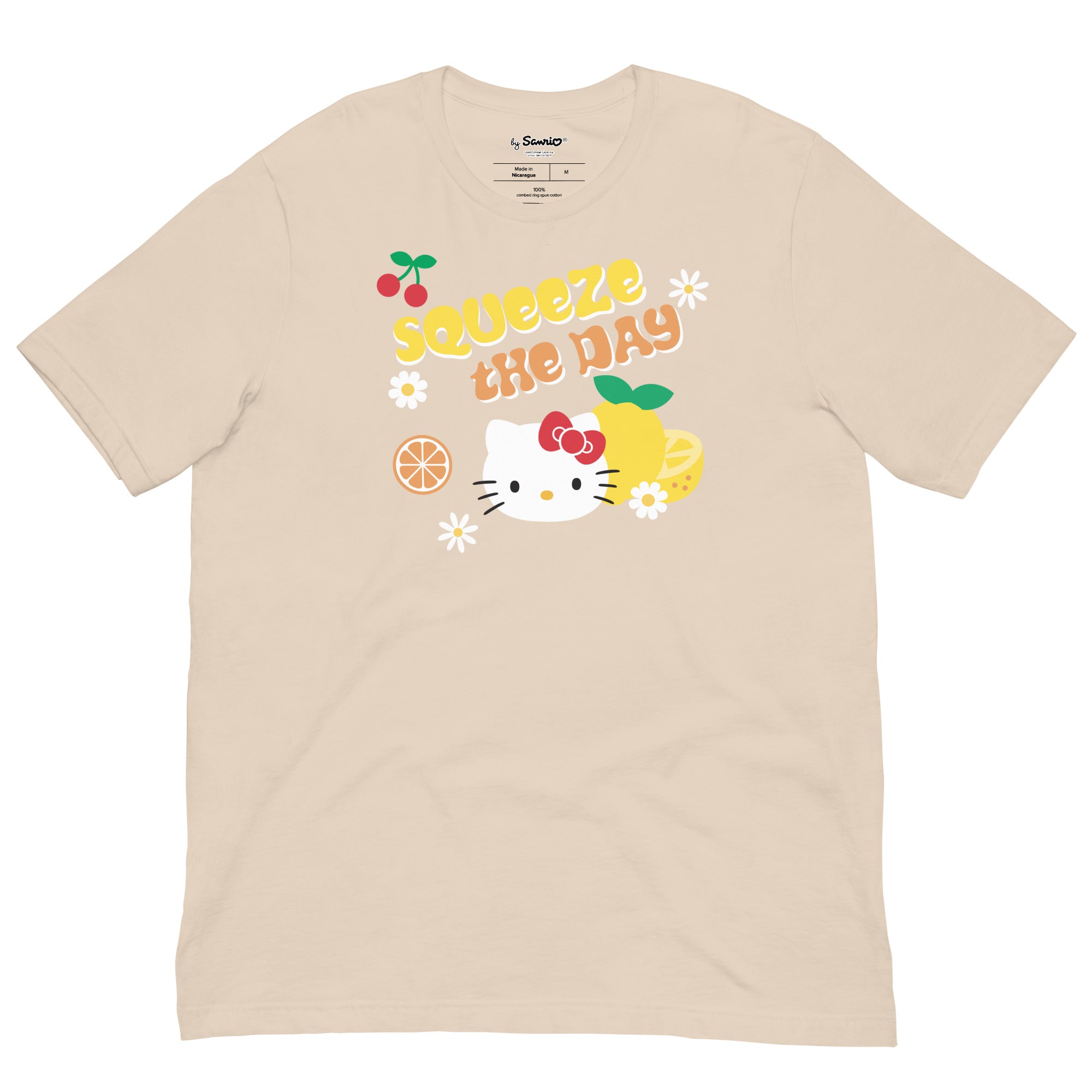 Back view of the Hello Kitty graphic tee, showing the pre-shrunk fabric.
