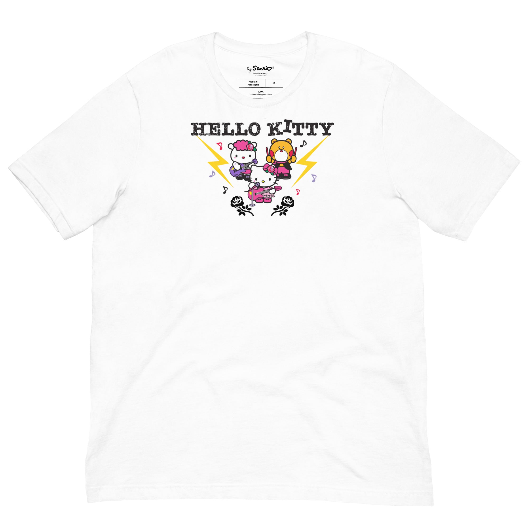 Side view of Hello Kitty t-shirt highlighting its soft fabric and fit.