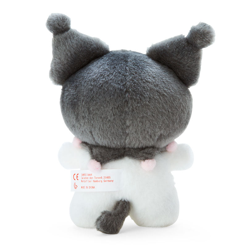 Kuromi standing plush doll next to other Sanrio collectibles