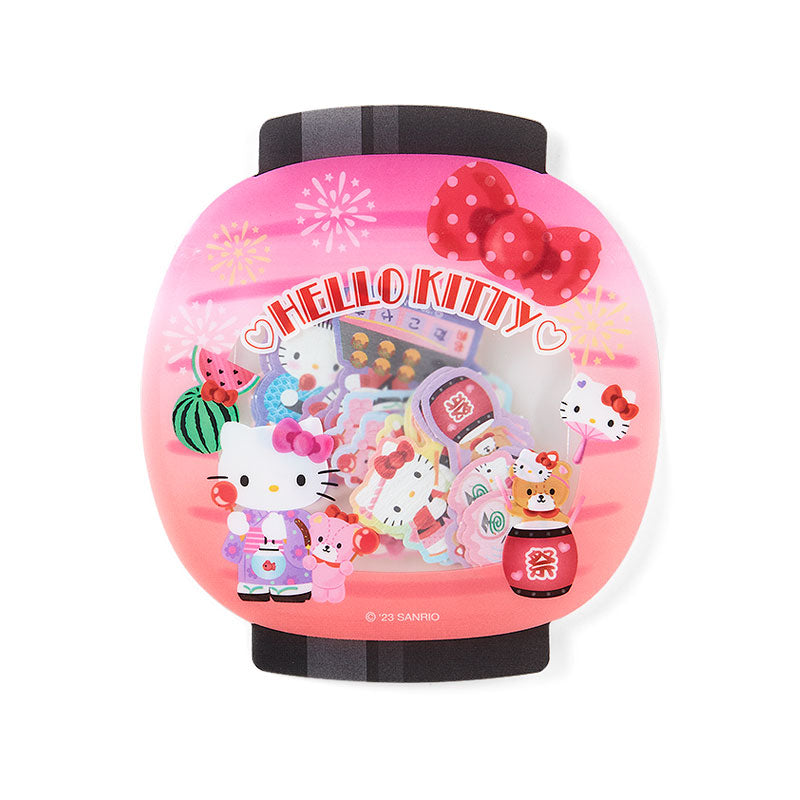 Hello Kitty summer stickers displayed in a cute lantern bag.