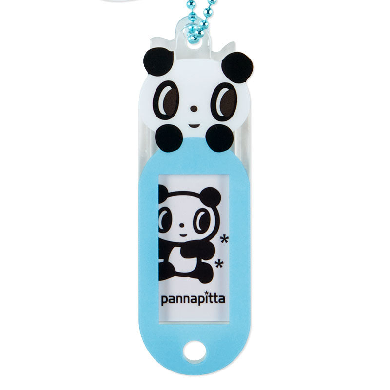 Sanrio Hello Kitty mascot charm on a pink backpack