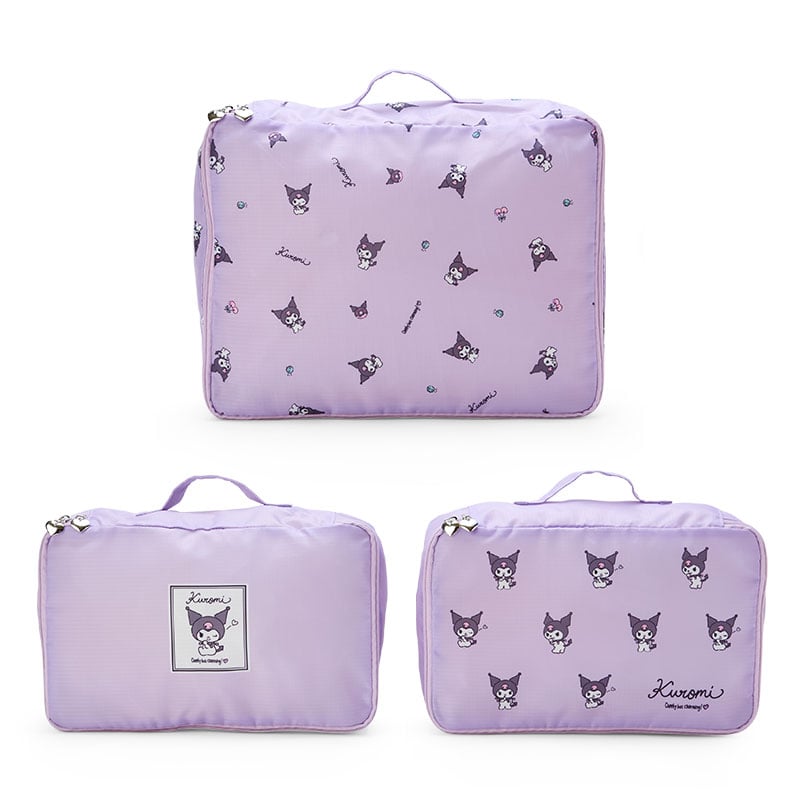 Kuromi 3-Piece Packing Cube Set with character print