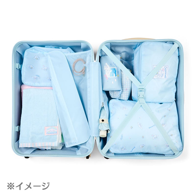 Kuromi packing cube set with comfy top handle and heart charm zippers